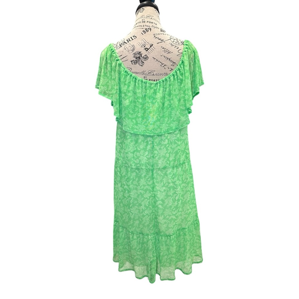 Cato Bright Green Tiered Dress NWT - Picture 6 of 8